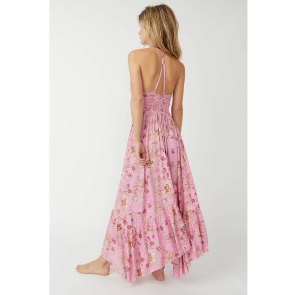 Free People Heat Wave Printed Maxi Dress In Pink Combo - Picture 3 of 10